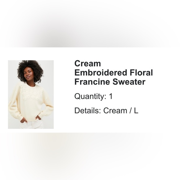 Tuckernuck cream sweater-Hyacinth House-worn once!! - Picture 4 of 5
